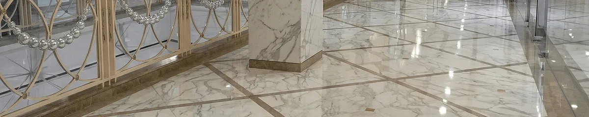 Beautiful marble floor professionally installed in Allentown, PA